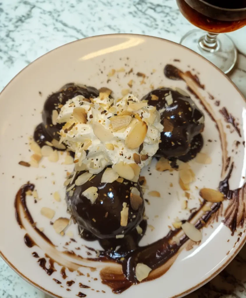 Plat glace choco vabille restaurant Le Villaroy