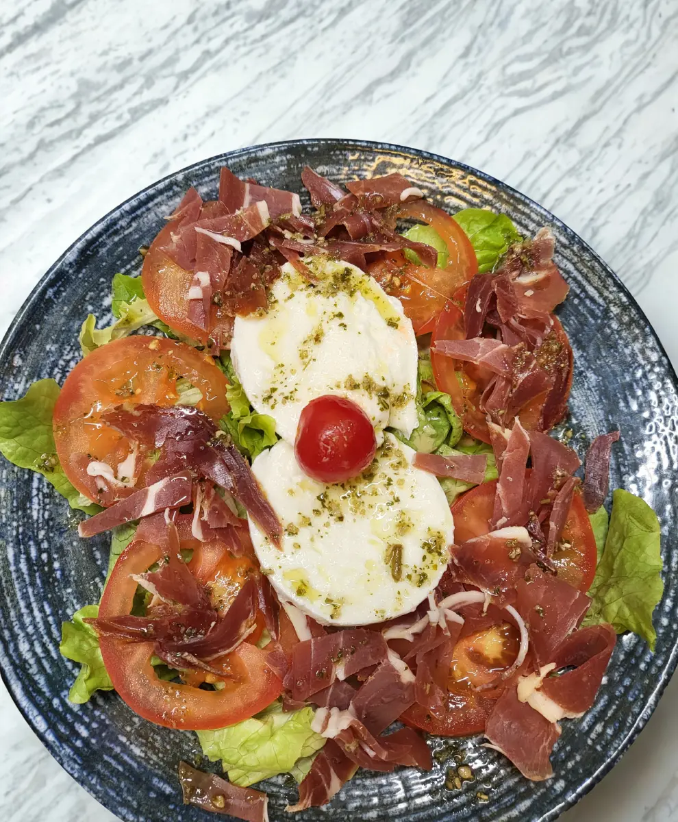 Plat jambon salade restaurant Le Villaroy